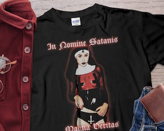 Satanic Nun Red Death Sexy tshirt Unholy Nun Shirt Unisex T-Shirt