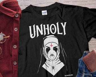 Unholy Nun Wunderling Halloween Horror Unholy Nun Shirt Unisex T-shirt