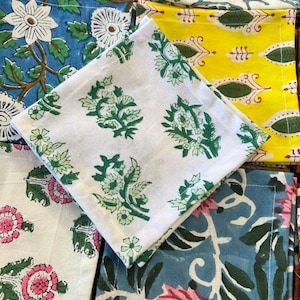 Indian Handmade Block Print Napkins Custom Table Cover Napkins, Table Linen napkins, Wedding Napkins
