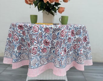 Tovaglia indiana vintage fatta a mano in cotone al 100%, tovaglia da interno, copritavolo personalizzato quadrato/rettangolare/rotondo, set di decorazioni per il tavolo