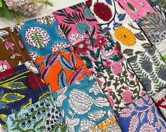 Mix And Match Assorted Boho Dinner Napkin , Indian Block print Napkins Set Wholesale Lot Pure Cotton Cocktail Napkins ,Wedding /Party napkin