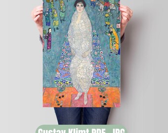 Gustav Klimt Wall Art Print, Elisabeth Lederer Portrait Poster, Vintage Art Download, Klimt Painting Digital Print, Art Nouveau Famous PDF