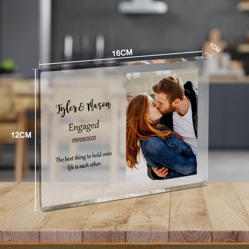 Custom Acrylic Art Photo Frame, Personalized Portrait Text Square