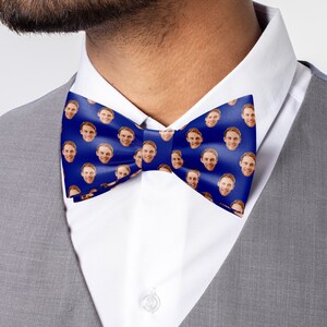 Custom Bow Tie from Photos, Personalized Funny Bow Tie with Face, Put Any Face On The Bow Ties, Gifts For Boyfriend, Husband, Dad, Grandpa image 4