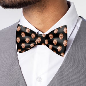 Custom Bow Tie from Photos, Personalized Funny Bow Tie with Face, Put Any Face On The Bow Ties, Gifts For Boyfriend, Husband, Dad, Grandpa image 3