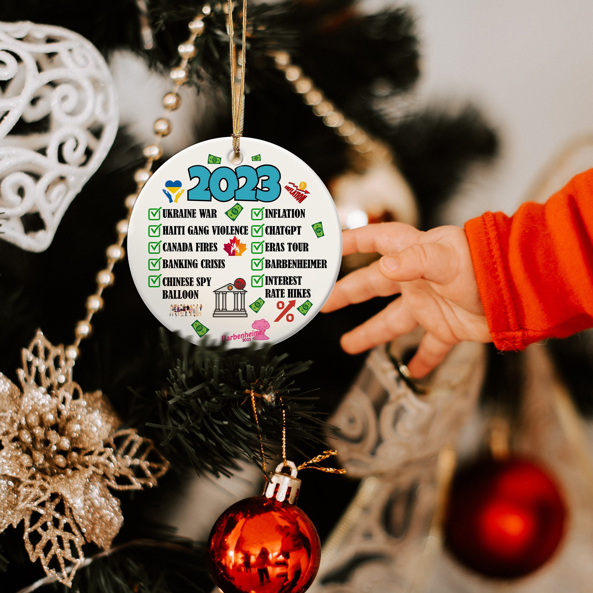 Christmas Ornaments 2023 Now Is Your Future Ornament Keepsake Colorful Butterfly Garden Flower Christmas Tree Ornament Collectible Gift For Holiday