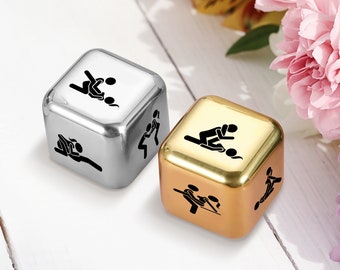 Funny Anniversary Couple Gifts for Husband, Custom Date Night Dice, Birthday Gift for Boyfriend Girlfriend, Personalized Couple Game Dice