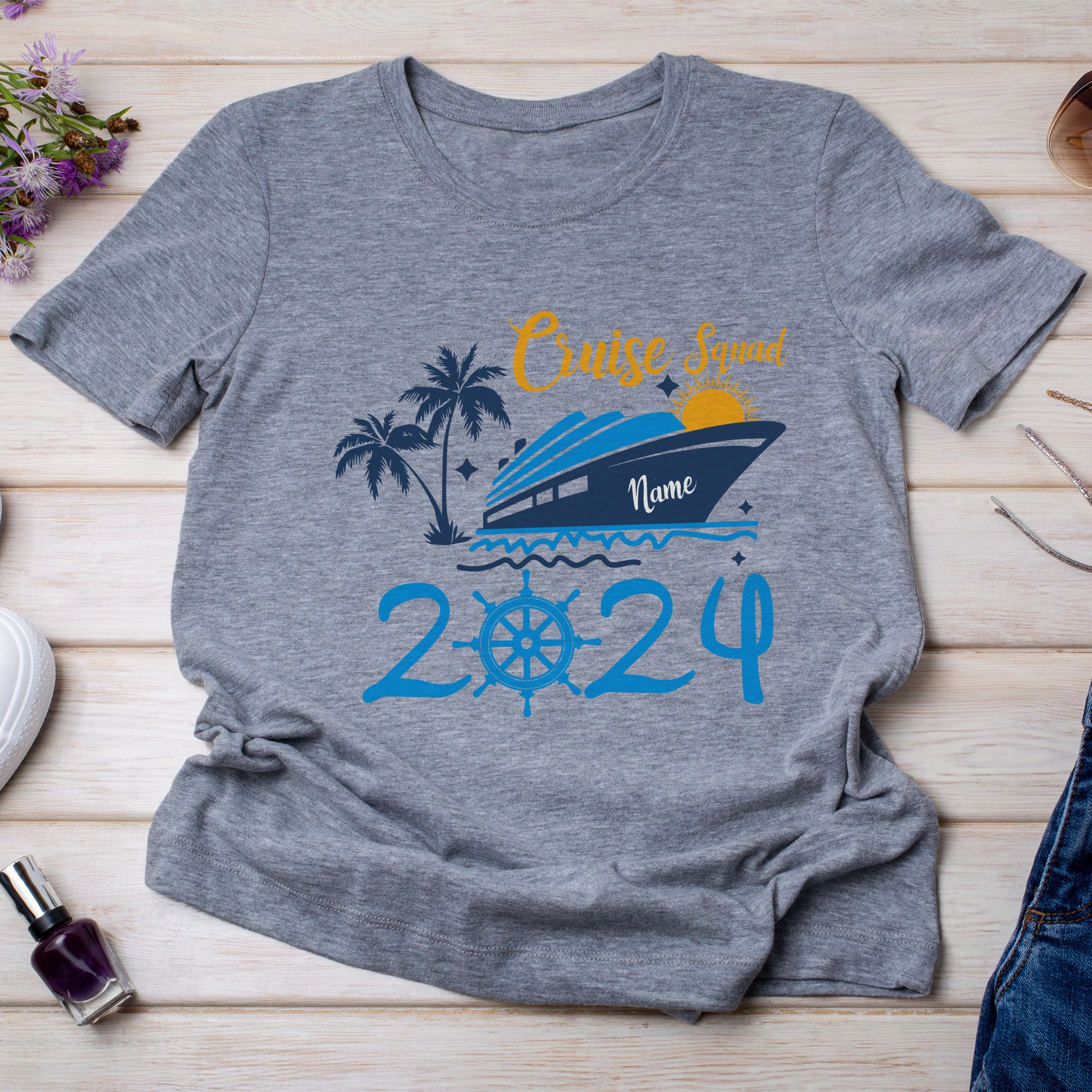 Personalized Cruise Squad 2024 Shirt, Custom Family Cruise 2024 T-Shirt