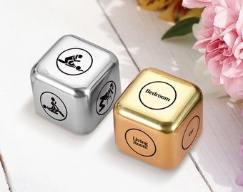 Night Date Decision Dice for Couple, Love Position Select Dice for Lover, Wedding Valentines Day Gifts Idea for Him Her Girlfriend Boyfriend