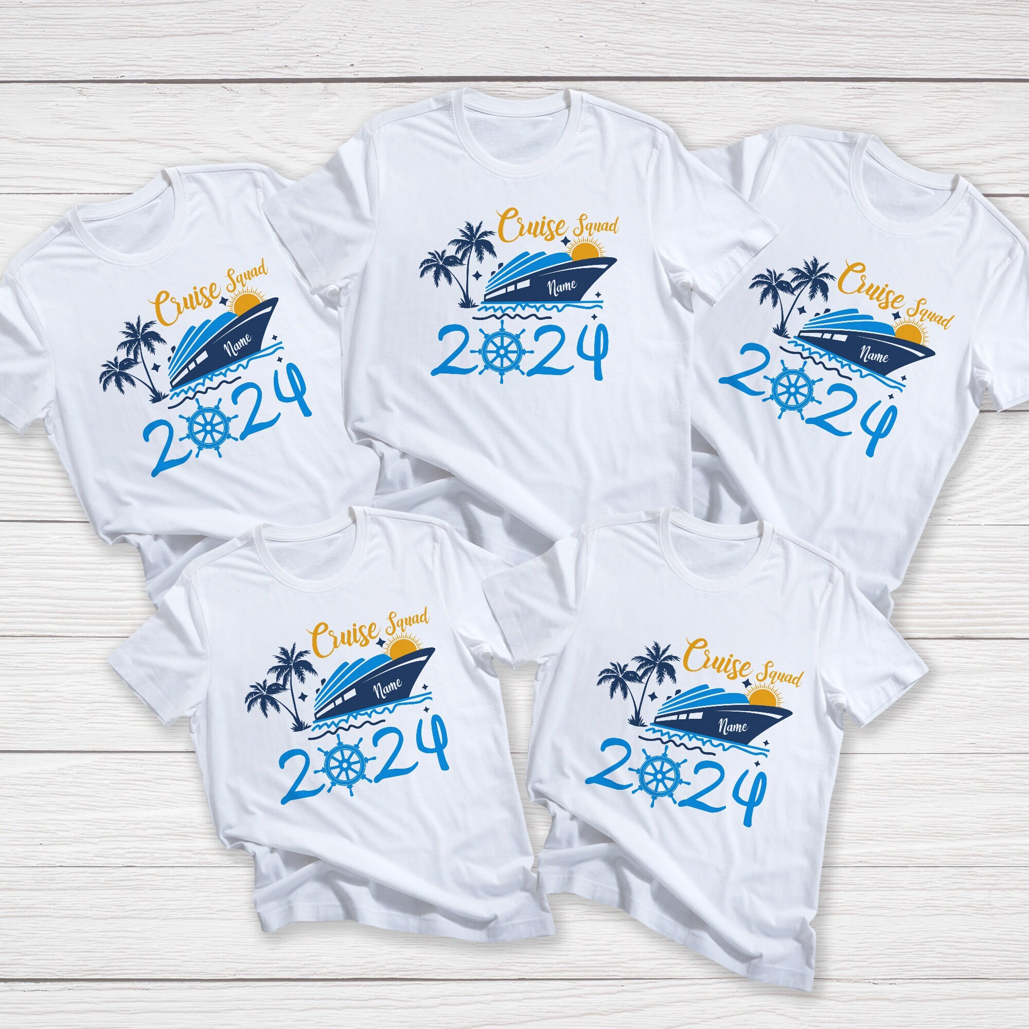 Personalized Cruise Squad 2024 Shirt, Custom Family Cruise 2024 T-Shirt