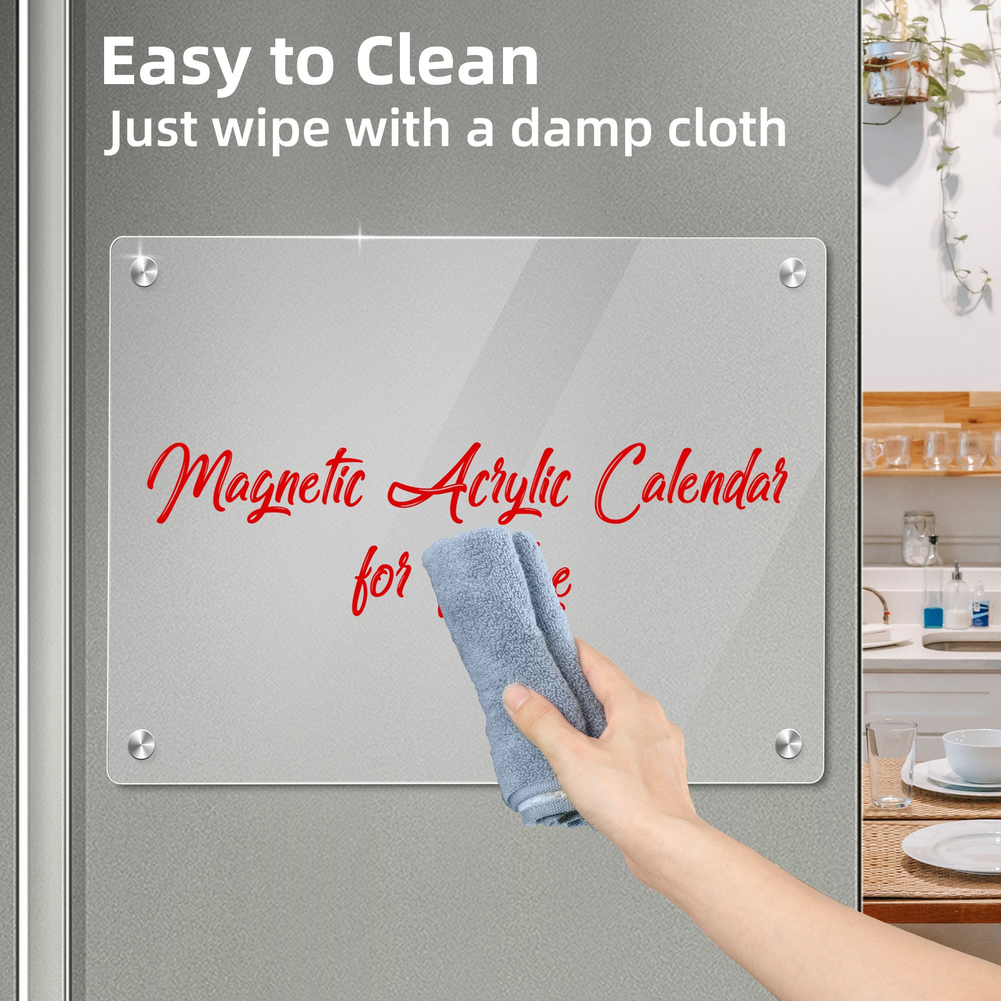 Acrylic Note Board Refrigerator Dry Erase Board Clear Blank