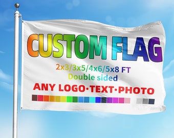 Custom Flag Design Your Own Text/Logo/Photo/Image Personalized Outside Flags for Outside Customized Indoor & Outdoor Banner Decoration Gifts