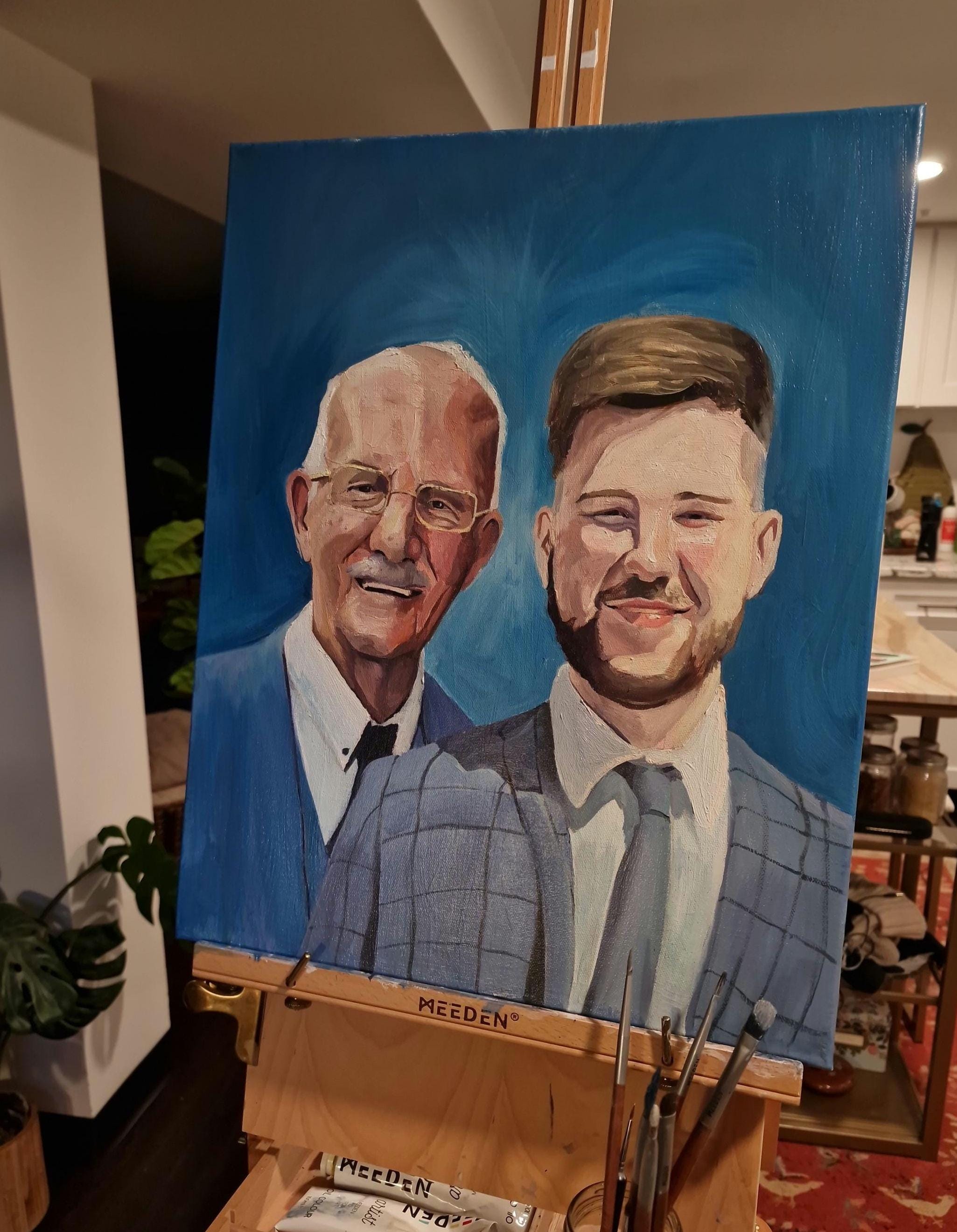 Custom Oil Portrait Painting on Canvas: Commissioned Art From Photo - Etsy