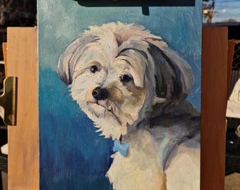 Retrato de mascota personalizado al óleo: pintado a mano a partir de una foto