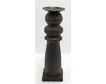 Rustic Wooden Candle Holder | Hand Carved Taper Stand | Vintage Farmhouse Decor | Minimalist Home Accent | Unique Centerpiece
