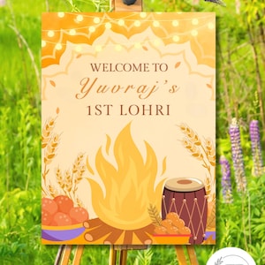 1st Lohri Celebration Welcome Sign | Lohri Celebration | High Resolution |