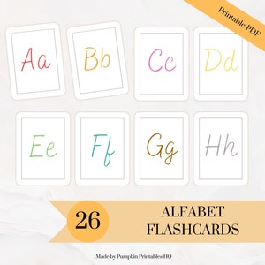 Flashcards Alphabet Montessori Flashcards for Learning Alfabet Pre-School Cards for Children Educational Alphabet Cards for Homeschool Teach