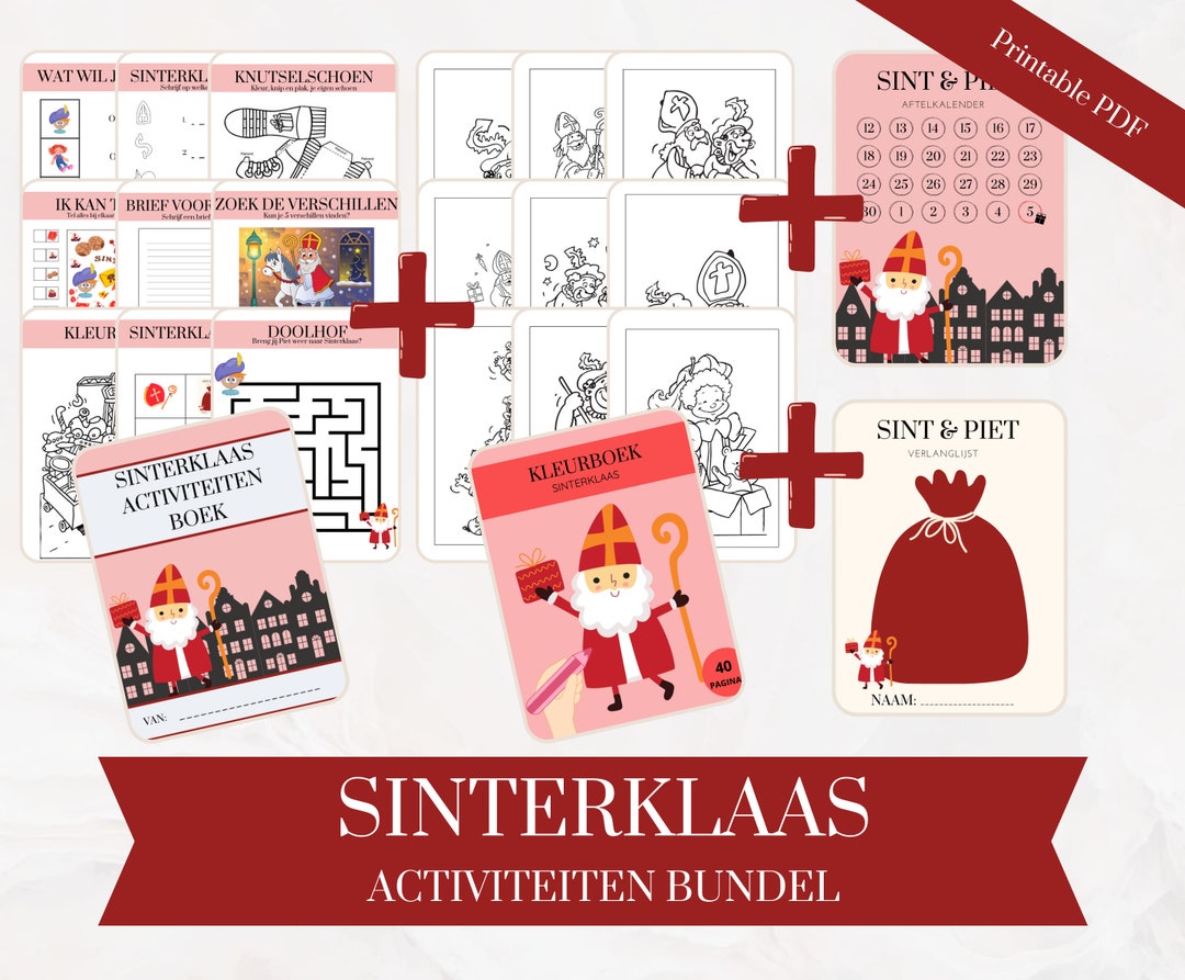Sinterklaas Boek Sint En Piet Kleurplaten Sinterklaasavond