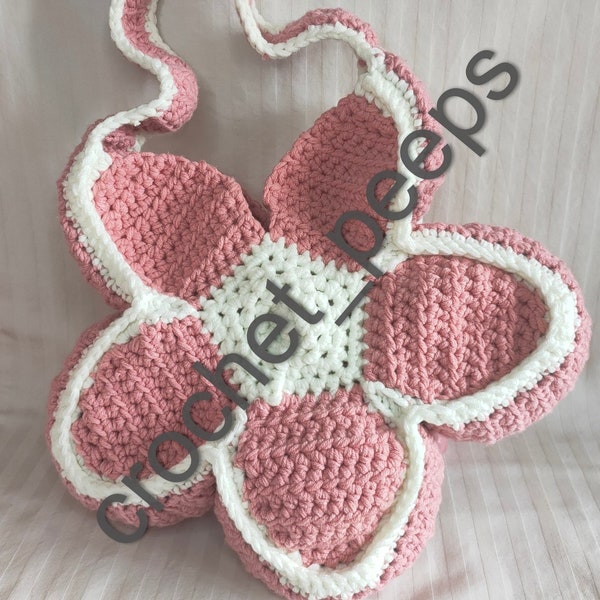 5 Petal Flower Bag Crochet Pattern ---PDF ONLY---