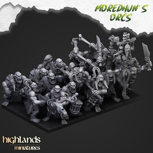 Cave Orcs with hand weapons - Highlands Miniatures Moredhun&#39;s Orcs