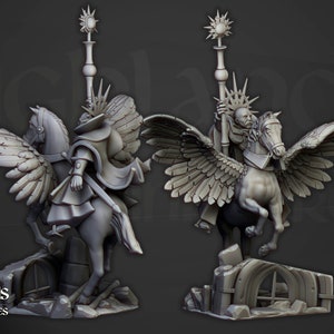 Sunland High Mage of Sunland on Pegasus - Highlands Miniatures