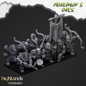 Orc Archers Unit - Highlands Miniatures Moredhun&#39;s Orcs
