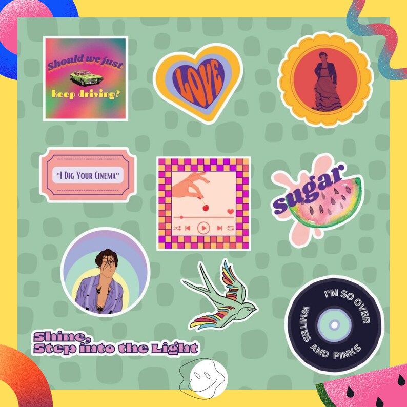 Printable Sticker, Harry Styles Sticker, Laptop Sticker, Digital ...