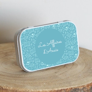 Custom Box | Original personalized child gift | Metal Soap Box | Small Business Box | Storage Box | School box