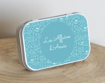 Scatola personalizzata | Regalo per bambini personalizzato originale | Portasapone in metallo | Scatola per piccole imprese | Scatola portaoggetti | Scatola della scuola