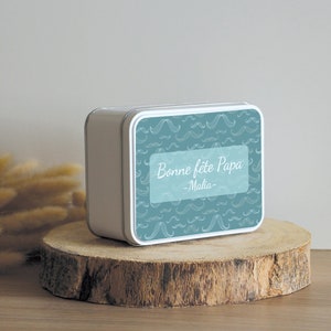 Custom Box | Original Dad Gift | Sugar Box | Happy Father&#39;s Day | Mustache pattern