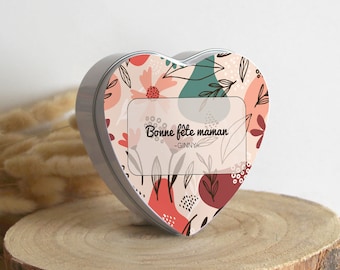 Benutzerdefinierte Box | Originelles personalisiertes Geschenk Mama | Herzbox aus Metall | Alles Gute zum Muttertag | Aufbewahrungsbox | Muttertagsgeschenk