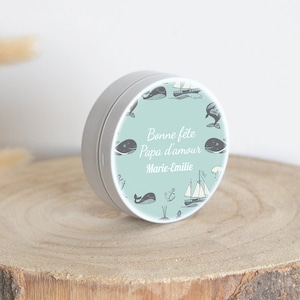 Aangepaste doos | Origineel vadercadeau | Ronde metalen snoepdoos | Fijne vaderdag | Vaderdag cadeau