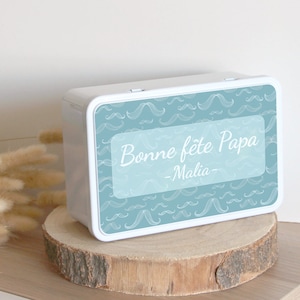 Boîte Personnalisée Cadeau original personnalisé Papa Boîte à Sucre Métal Bonne Fête Papa Boîte Métal Cadeau Fête des Pères image 1