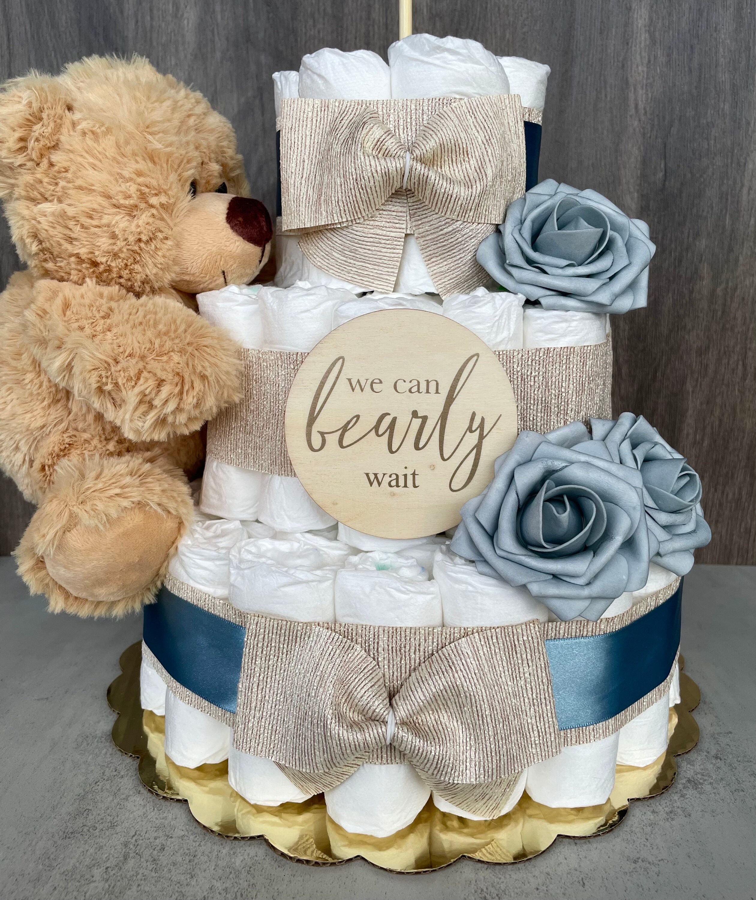 We Can Bearly Wait Baby Shower Diaper Cake Buy Now | www.oceanproperty ...