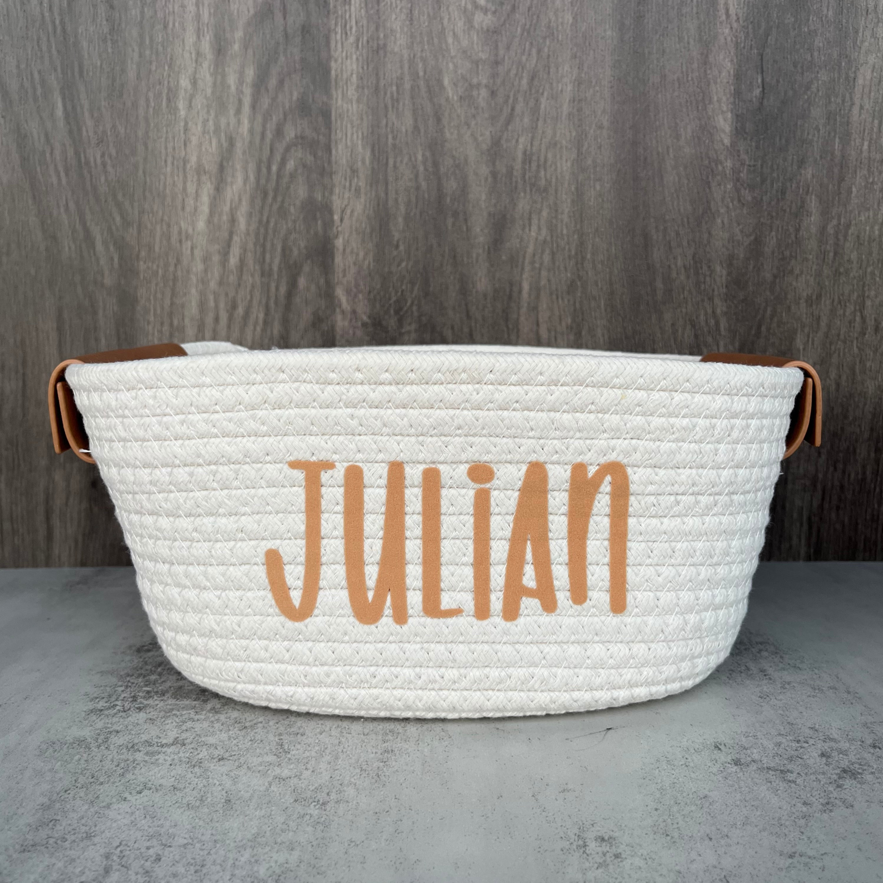 Personalized Basket Baby Shower Basket Custom Name Basket Custom Gift