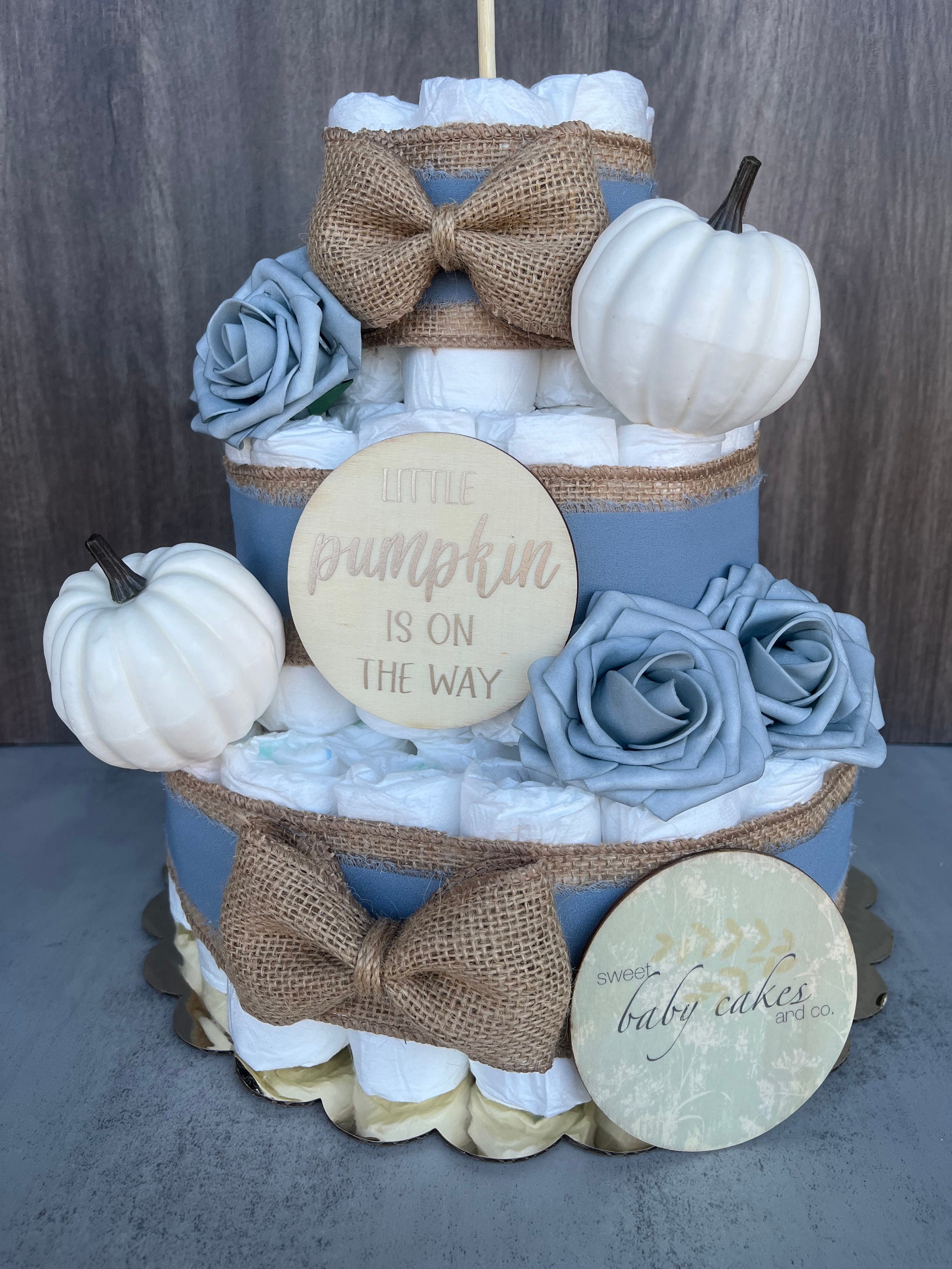 Fall Baby Boy Baby Little Pumpkin Diaper Cake Little Pumpkin Diaper Cake  Baby Shower Gift Baby, image size:2250x3000