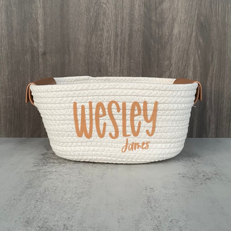 Personalized Basket Baby Shower Basket Custom Name Basket Etsy