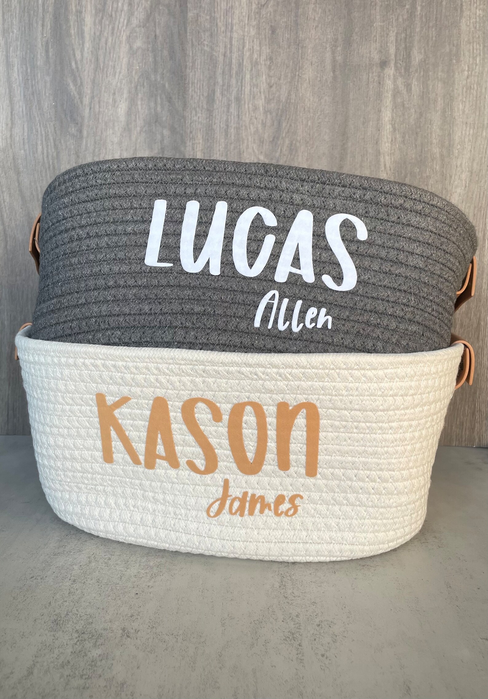 Personalized Basket Baby Shower Basket Custom Name Basket Custom Gift ...
