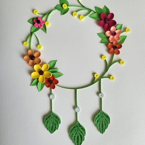 Quadro artistico quilling "L'acchiappasogni"