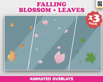 Falling Blossom & Leaves Transparent Overlay | Twitch stream Animated Overlay | Stream Decoration