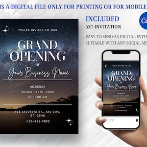 Grand Opening Invitation, Grand Opening Party Invitation, Electronic Grand Opening, Business Grand Opening, Digital Business Party Invites
