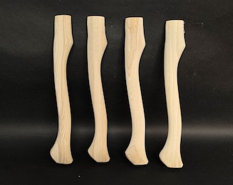 Lot of 4 pcs 15,7 inch (400 mm) Replacement Axe Handle blank, hand Crafted