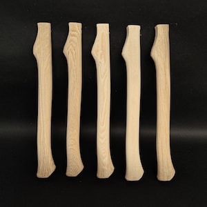 Kavel van 5 stuks 16,1 inch (410 mm) vervangende bijlsteel, blanco, handgemaakt