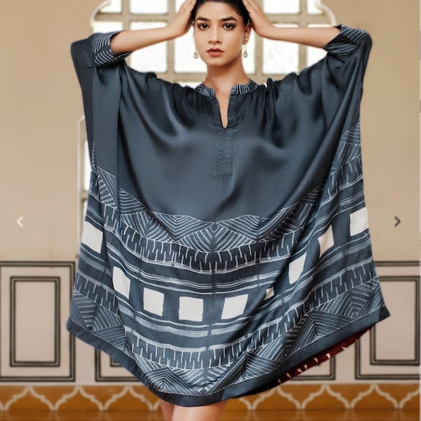 Black Shibori Drawstring Tunic main image 1