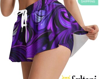 Jupe short de sport pour femme avec poche, jupe athlétique taille haute, pickelball, golf, tennis et yoga, vêtements de sport et de sport confortables, cadeau pour elle