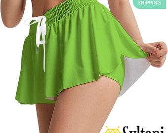 Jupe short de sport pour femme avec poche, jupe athlétique taille haute, pickelball, golf, tennis et yoga, vêtements de sport et de sport confortables, cadeau pour elle