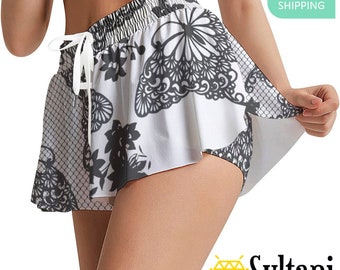 Jupe short de sport pour femme avec poche, jupe athlétique taille haute, pickelball, golf, tennis et yoga, vêtements de sport et de sport confortables, cadeau pour elle