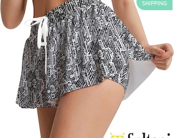 Jupe short de sport pour femme avec poche, jupe athlétique taille haute, pickelball, golf, tennis et yoga, vêtements de sport et de sport confortables, cadeau pour elle