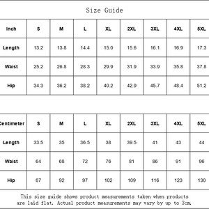 the size guide for a women's dress