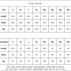 the size guide for a women's dress